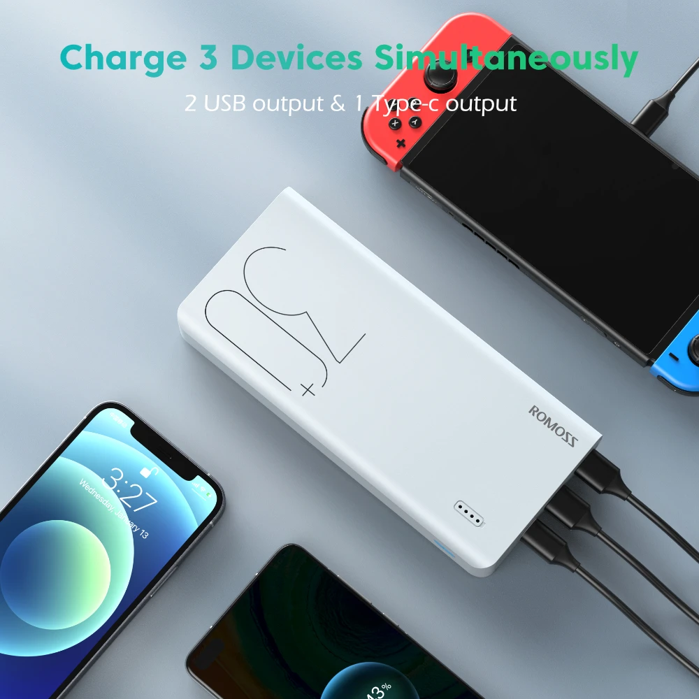 romoss sense 8 power bank 30000mah qc pd 3 0 fast charging powerbank 30000 mah external battery charger for iphone 13 xiaomi mi free global shipping