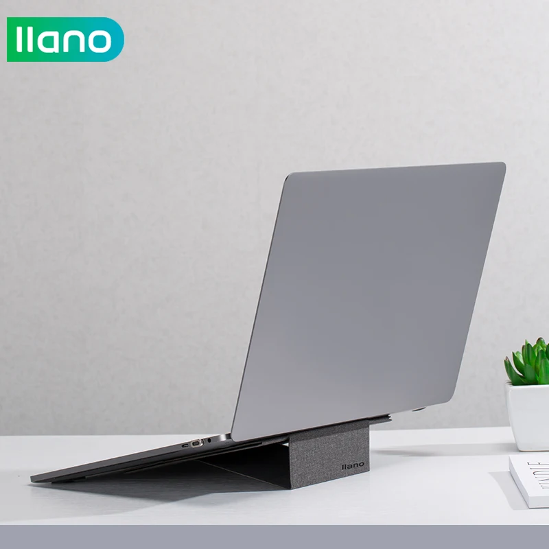

LLANO Laptop Stand Desktop Adjustable Invisible Portable Holder PU Folding Laptop Stand For MacBook Dell HP Computer Accessories