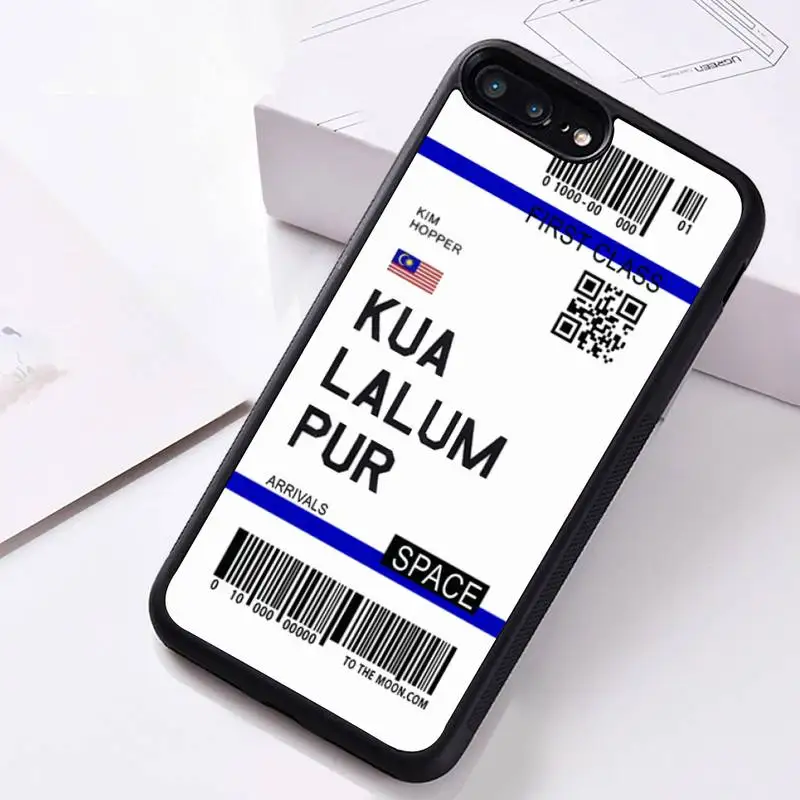 

First Class Air Ticket Phone Case Rubber for iPhone 12 pro max mini 11 pro XS MAX 8 7 6 6S Plus X 5S SE 2020 XR case