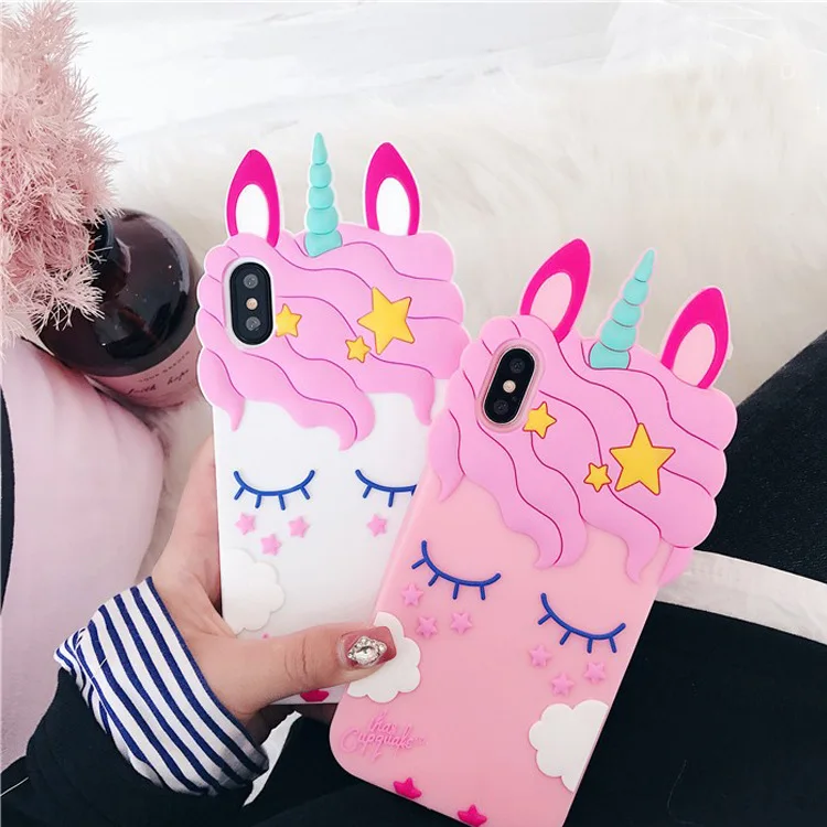 3D Cartoon Unicorn Case For Huawei Mate 10 20 Nova 2i 3 3i 3e Honor 7A 7C 7S 7X 8X 8A Pro Prime 2020 8 9 10 Lite Soft Back Cover