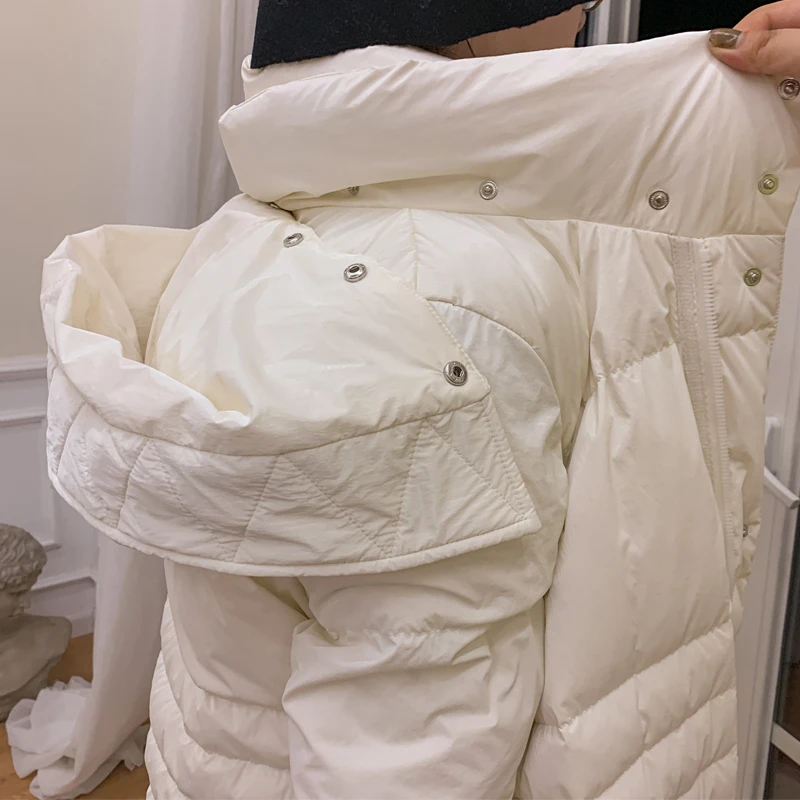 Женский пуховик с капюшоном Свободное пальто на зиму 2019 | Женская одежда