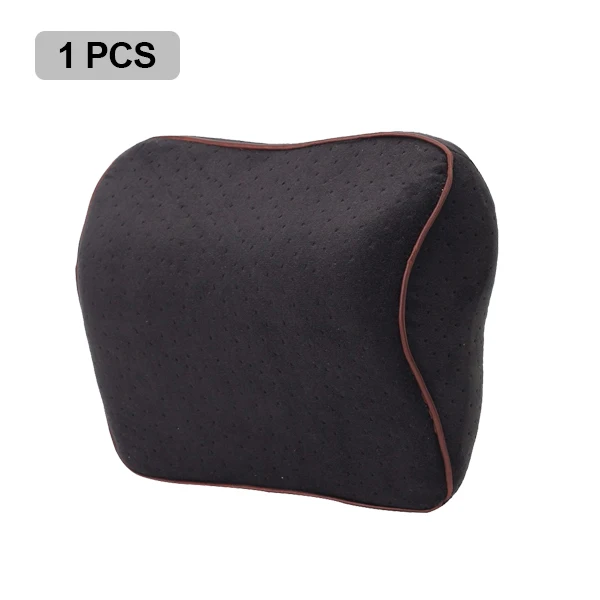 1PCS Headrest Поддержка автокресла память хлопок подушка из пеноматериала подушка для шеи Нижняя задняя подушка для поясницы поддержка полиэфирного волокна отдых авто аксессуары подушка под поясницу упор в поясничная оддержка - Название цвета: 1PCS Headrest