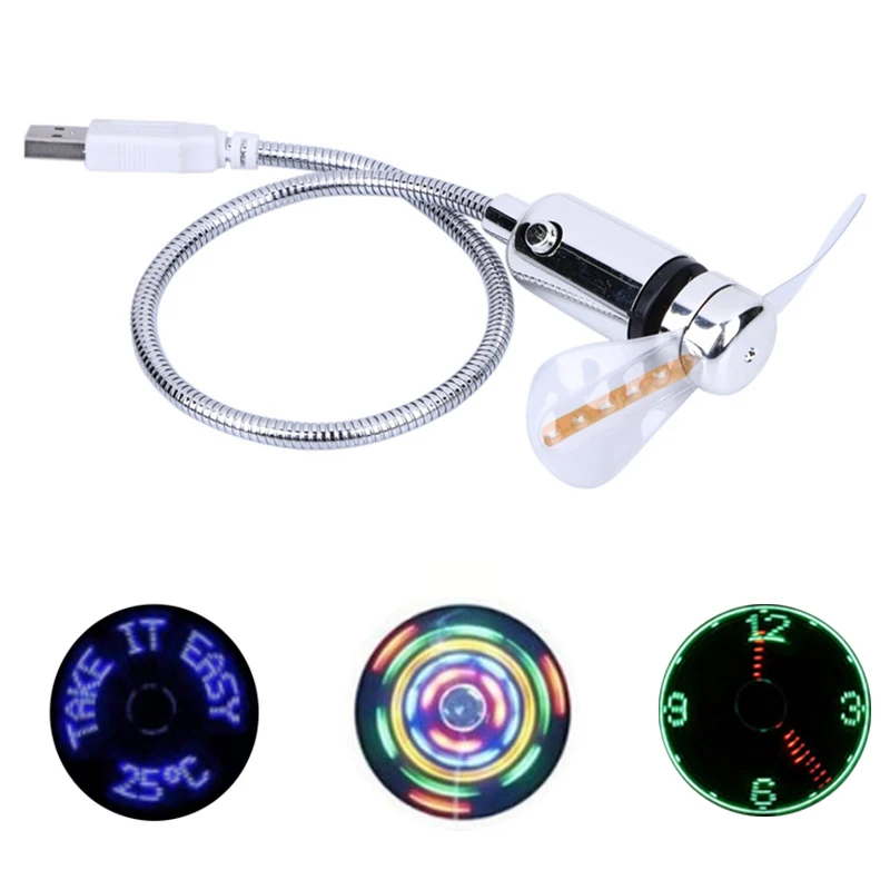 Ручной мини USB вентилятор портативный гаджеты гибкий гусиная шея светодиодный