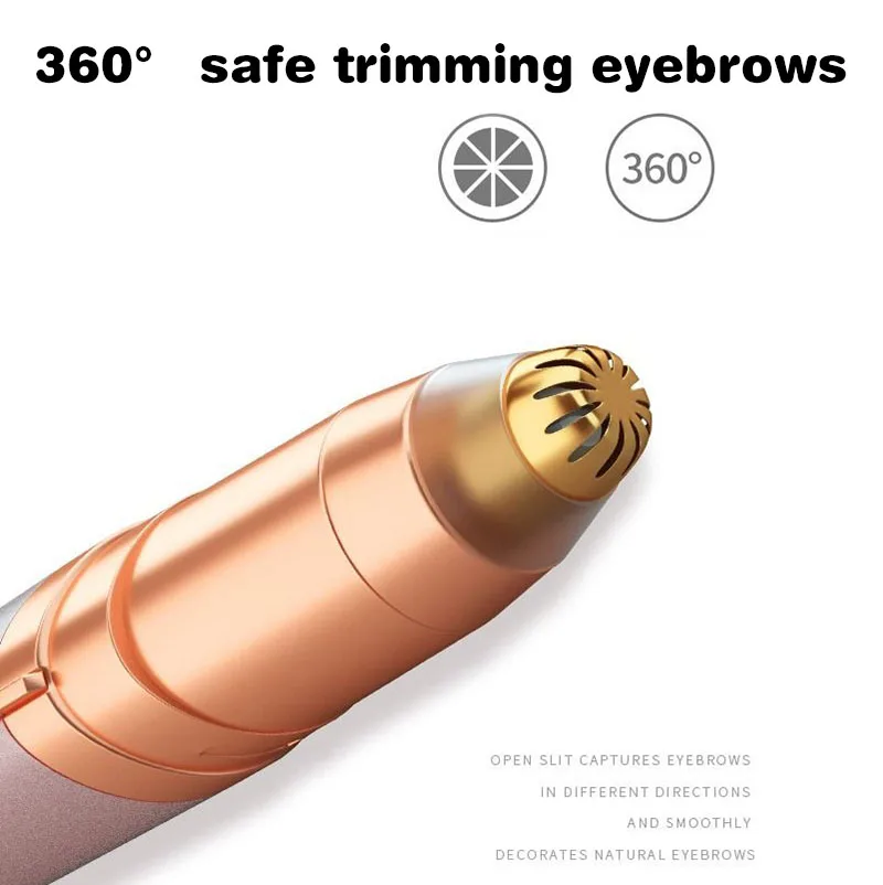 Новый дизайн электрический триммер для бровей макияж безболезненный эпилятор