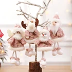 Милые рождественские Санта Клаус снеговик лося куклы-Ангелы украшения Рождественская елка кулон Рождественское украшение для дома подарок
