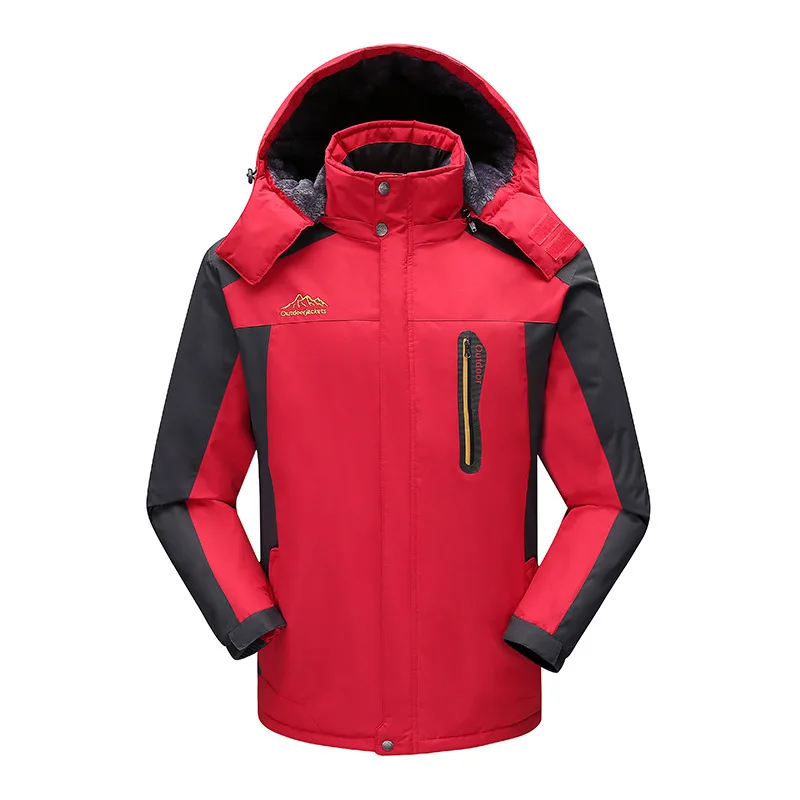 Новинка зимняя утолщенная мужская одежда большого размера с капюшоном средней