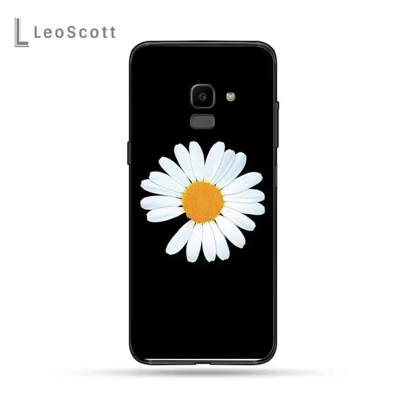 

Black White Flower Daisy Phone Case For Samsung Galaxy J2 J4 J5 J6 J7 J8 2016 2017 2018 Prime Pro plus Neo duo