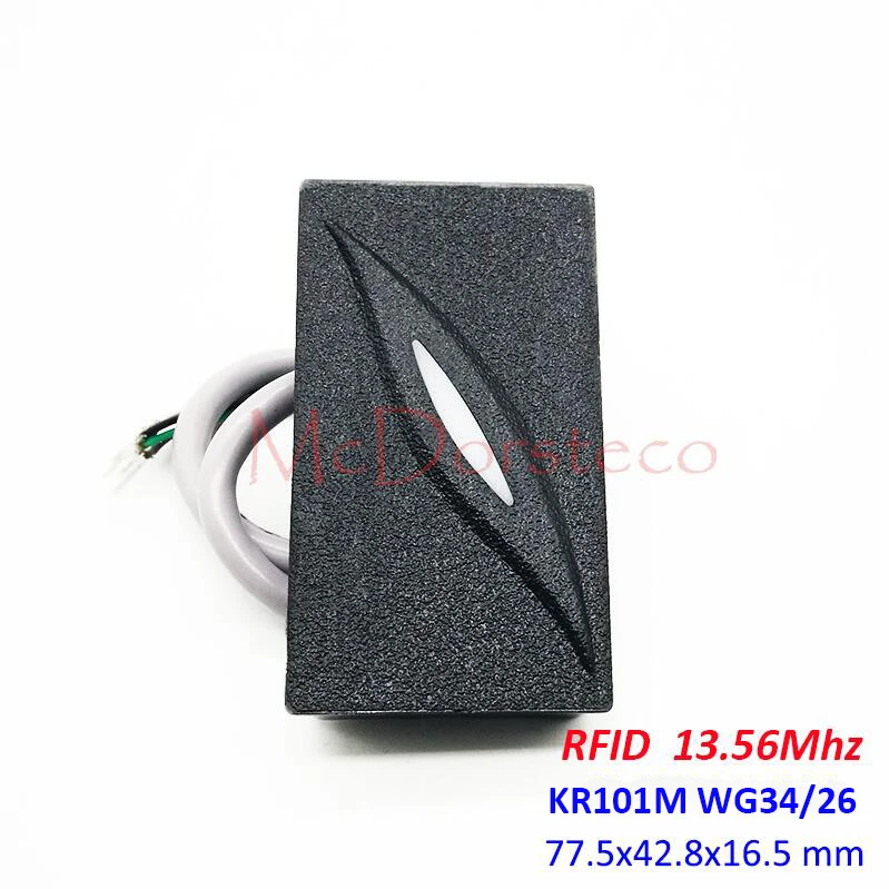 KR101M KR101E KR101M водонепроницаемый IP65 Weigand Slave Reader бесконтактный считыватель карт Wiegand 26bit/34bit KR101 маленький размер Rfid считыватель - Цвет: KR101M
