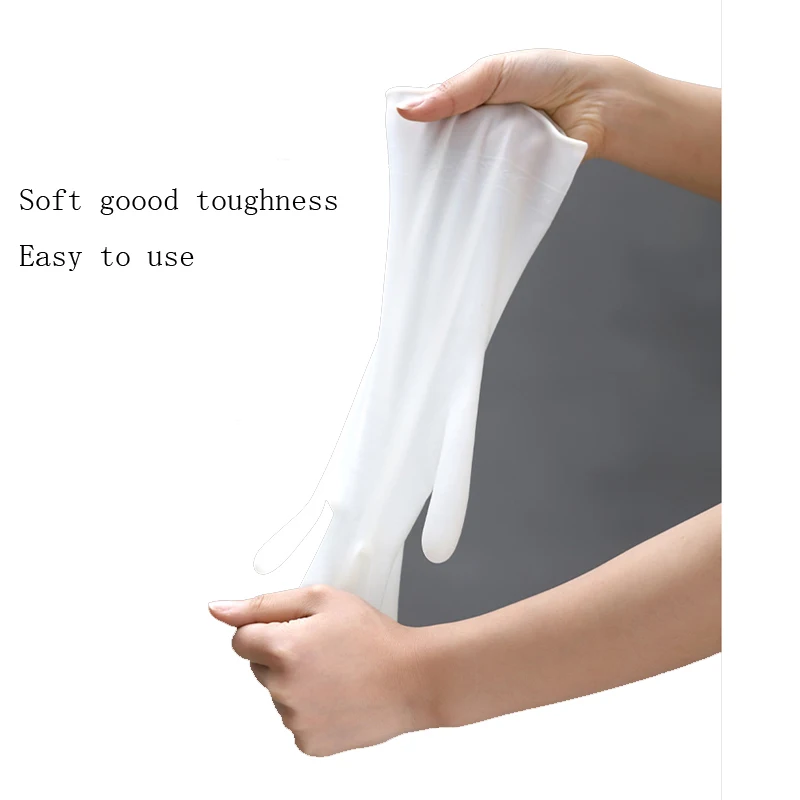 Перчатки для мытья посуды женские водонепроницаемые тонкие кухонные прочные