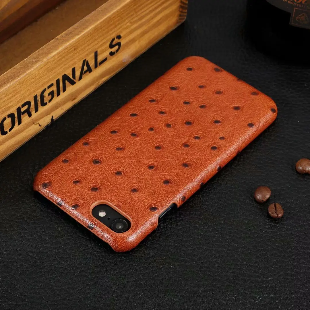 LANGSIDI Чехол для мобильного телефона из натуральной кожи страуса для iphone 8, 8 plus x xr xs max 7 7plus 8 plus Роскошная оболочка