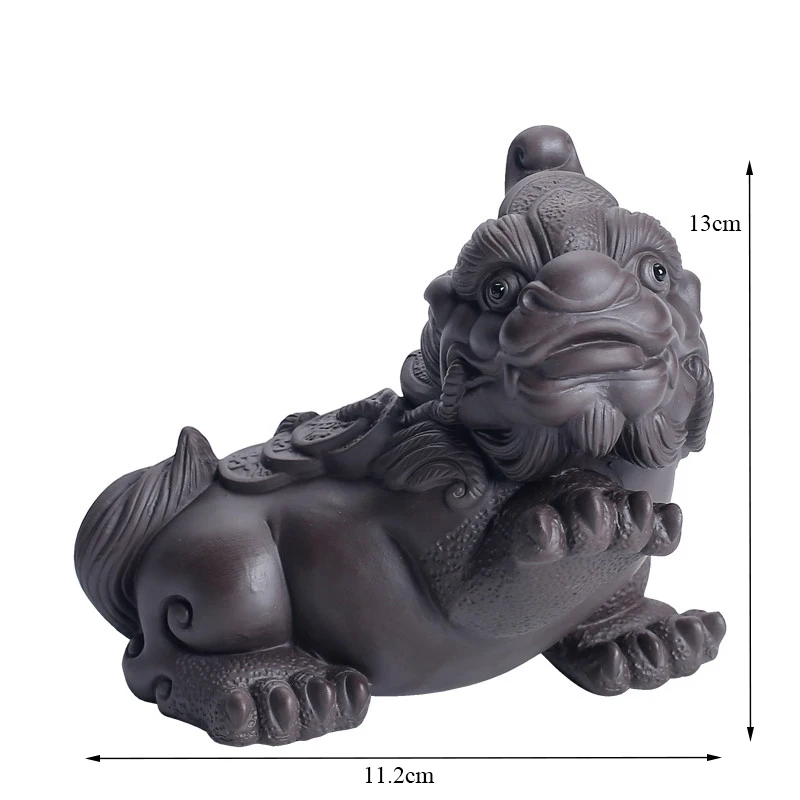 Талисман на чай из фиолетовой глины Большая фигурка отважных солдат украшение