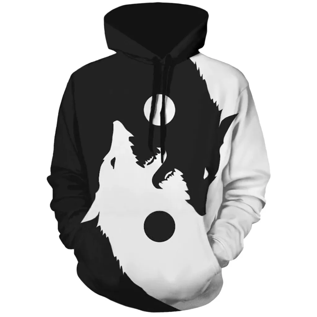 Не новая мужская зимняя Толстовка с длинным рукавом и принтом на Хэллоуин