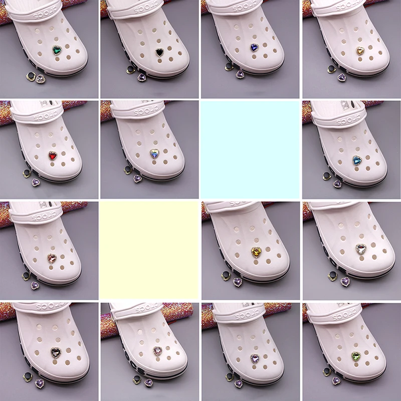 

Crystal Pearl Shoe Charms Rhinestone Designer Charms Shoe Accessories For Croc Shoes Sandals Decoration Metal Tag Accesorios