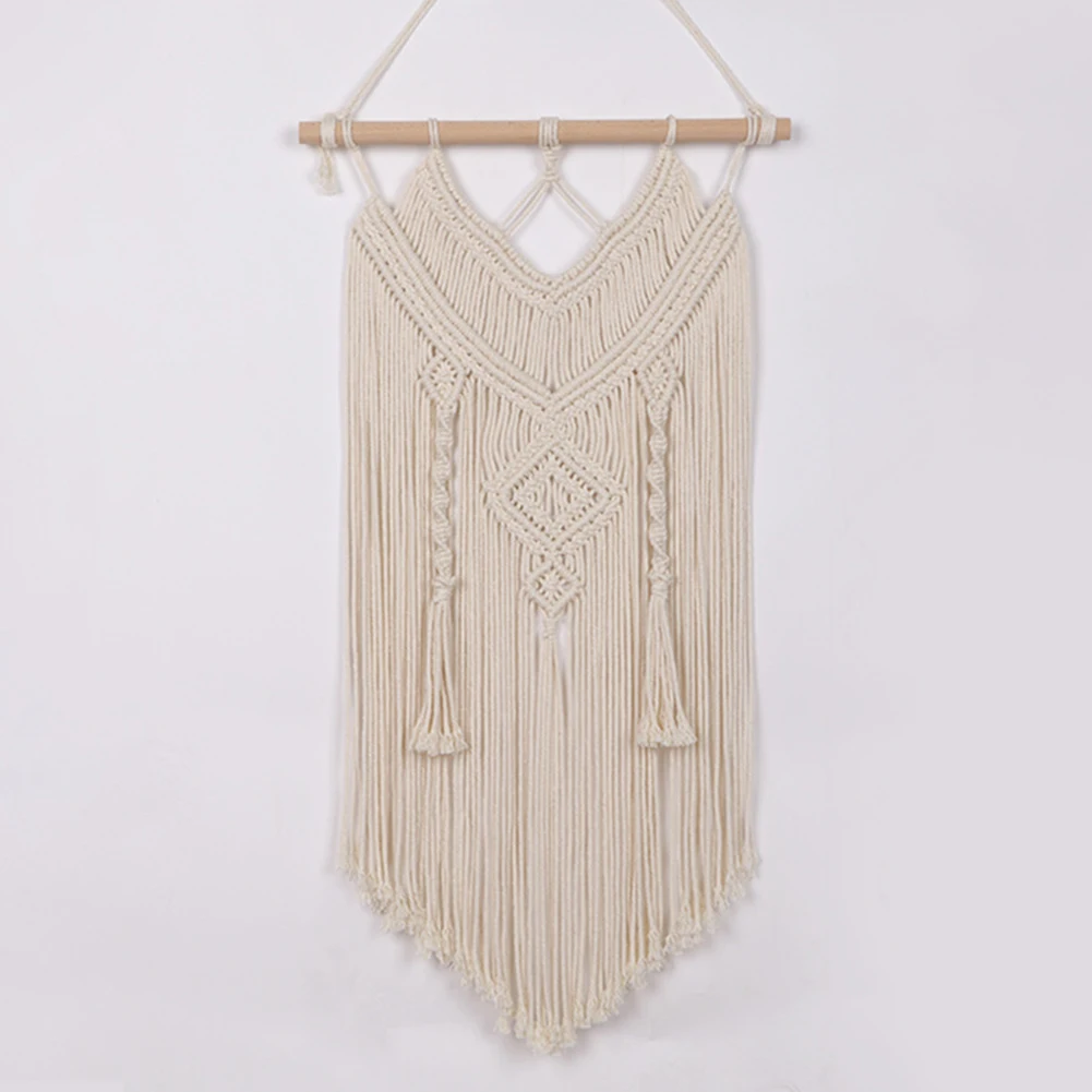 

Macrame Wall Hanging Tapestry Hand-Woven Pendant Macrame Wall Decor Boho Chic Bohemian Woven Home Decoration For Home Decor