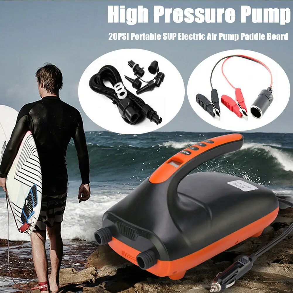 16/20PSI Dual Stage Digital SUP Air Pump Electric Inflatable High Pressure Kayak With Battery Folder Dual Stage For Boat Airbed