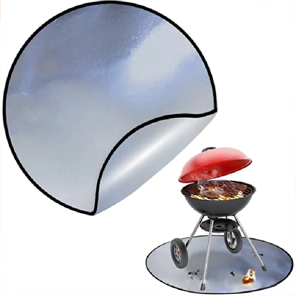 

BBQ Grill Mat Barbecue Outdoor Baking Fireproof Heat Resistant BBQ Grill Splatter Mat Backyard Floor Rug For Home Grill Mat Tool