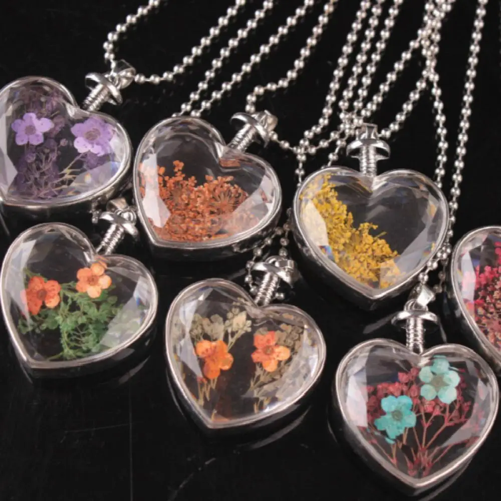 Женское креативное ожерелье ручной работы с сухими цветами ювелирные изделия