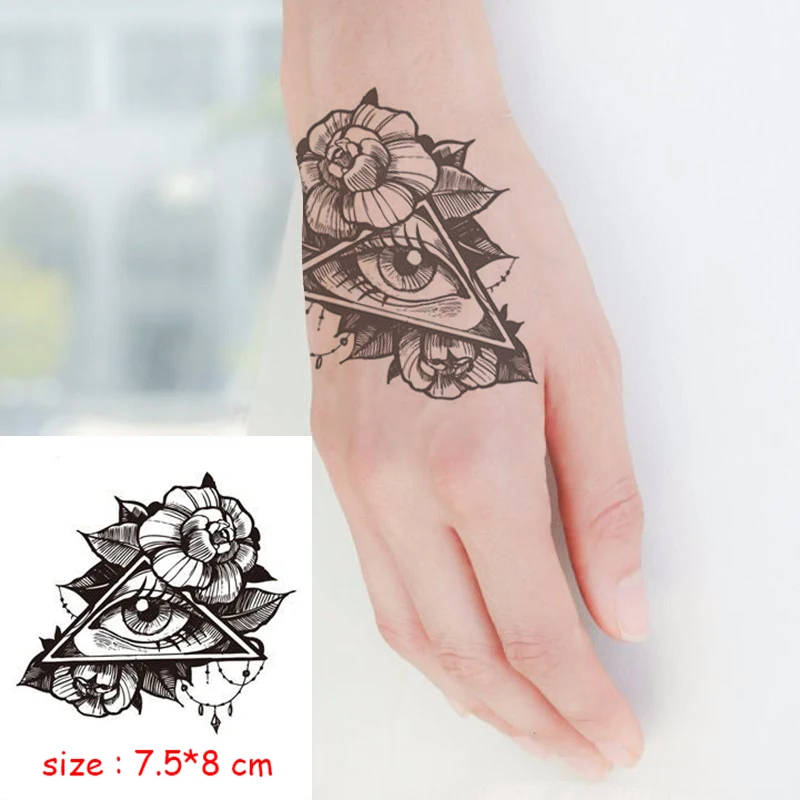 

Waterproof tattoo sticker mandala vintage pattern flower totem fake tatoo water transfer flash hand back art temporary tatto