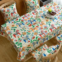 printed tablecloth table cloth floral rectangular table cover tea table kitchen dining desk cloth wedding party decoracion
