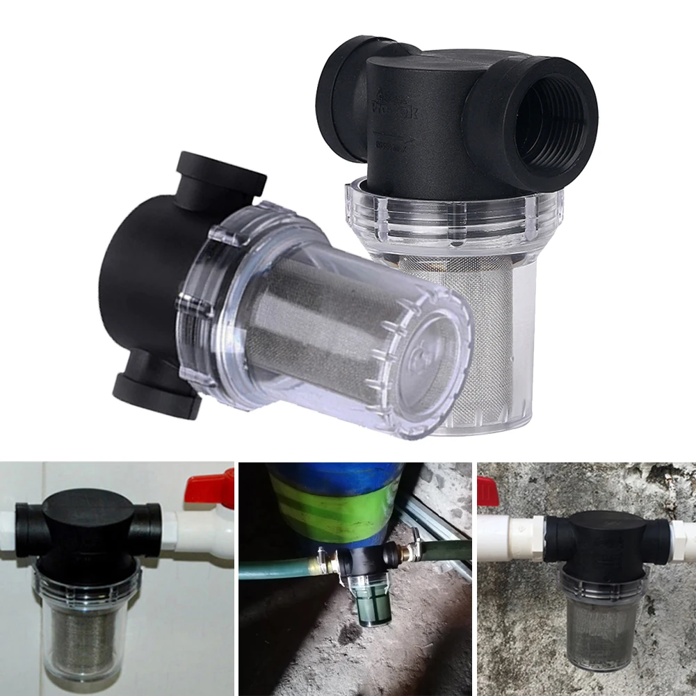 

1/2'' 3/4'' 1'' Garden Hose Filter Plastic Transparent Irrigation System Impurity Filter Aquaculture Household Water Pipe Filter
