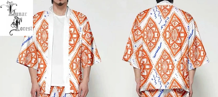 Японское кимоно юката Haori 3D печать Косплей женщин/мужчин мода лето Повседневная крутая короткий рукав