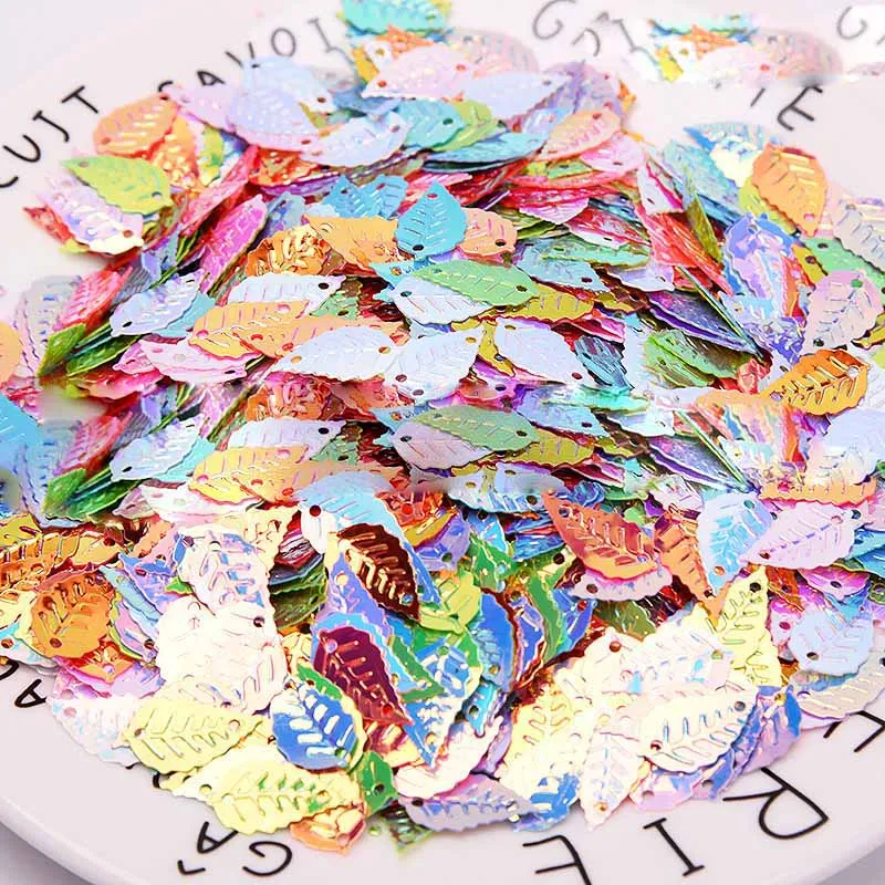 9 × 16 мм лист блестки Сделай Сам ручной работы Золотые жемчужные бусины