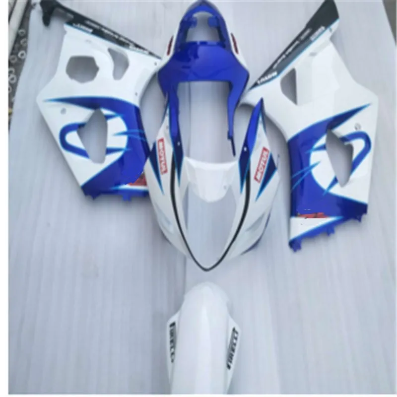 

Injection mold ABS plastic fairings for Suzuki GSX-R1000 k3 03 04 white/blue bodywork fairing kit GSXR1000 2003 2004