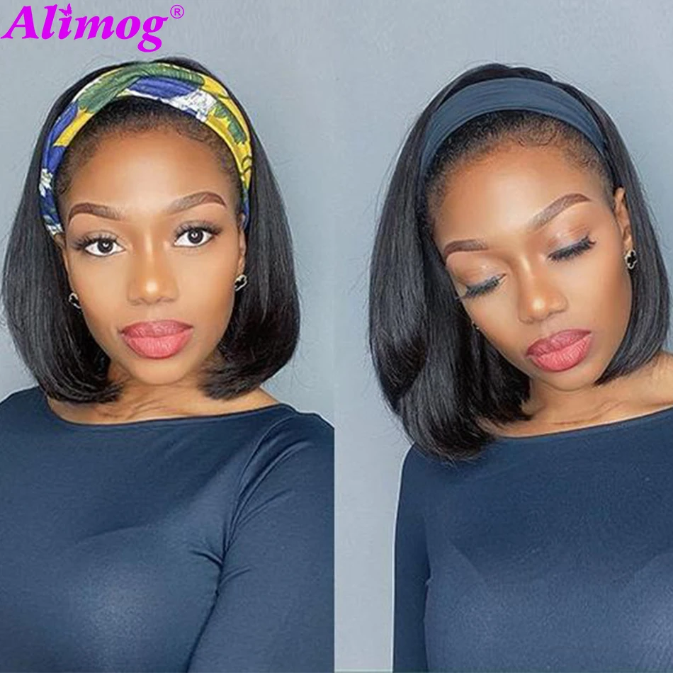 

Headband Wig Straight Human Hair Wig Peruvian Remy Full Machine Made Wigs 28 Inch Wig Bone Straight Human Hair Wig