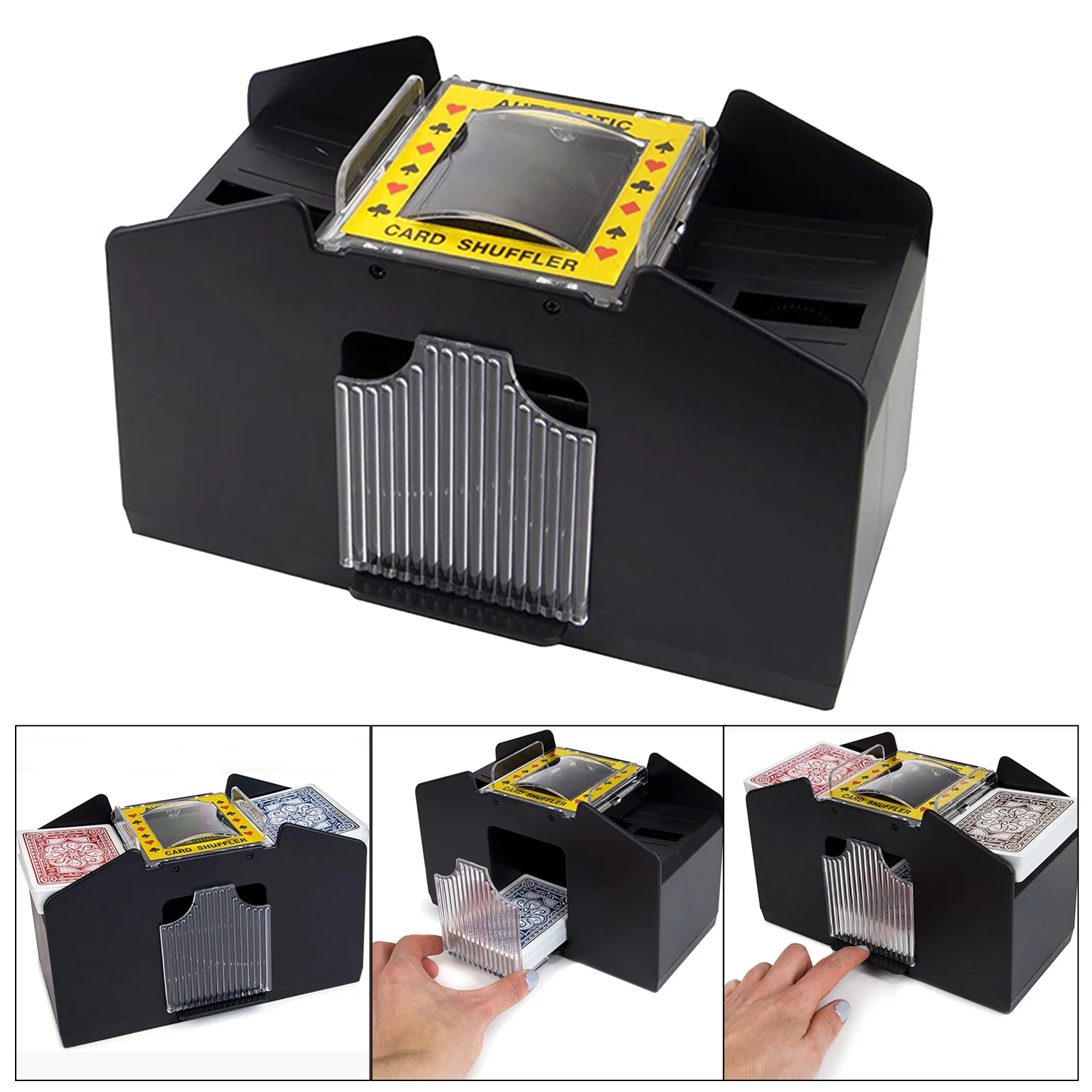 

4-Deck Automatic Card Shuffler Poker Cards for Poker Games Battery Operated