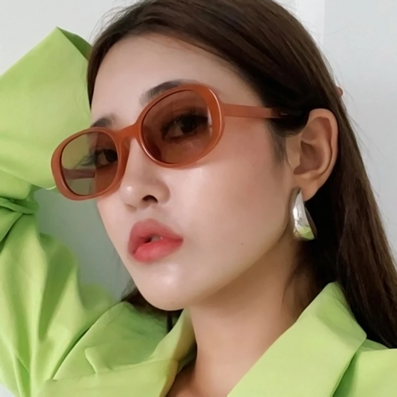 

1PC Women Vintage PC Oval Frame UV400 Lens Sunglasses Retro Sunglass Sun Glasses Female Summer Eyewear Accessories