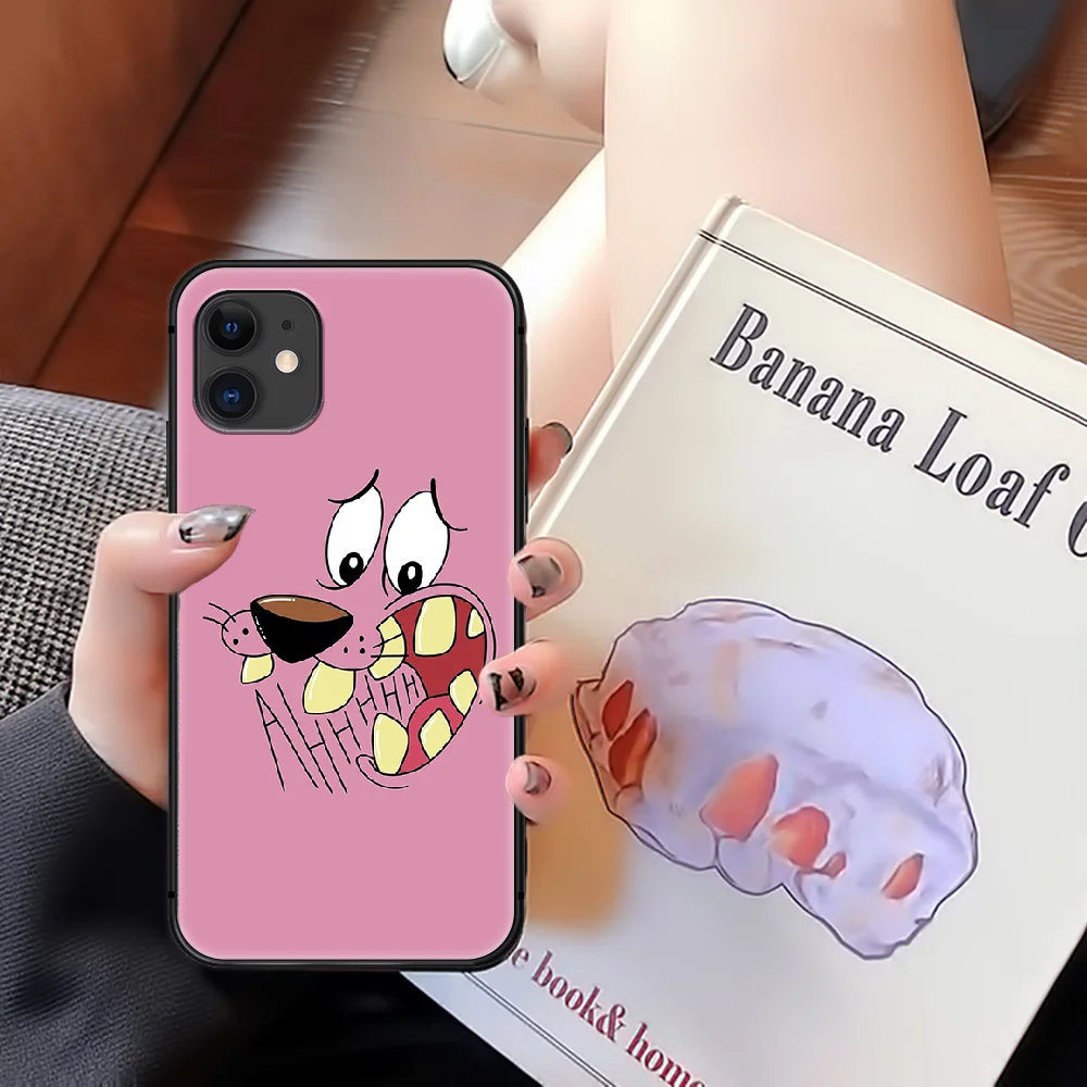

Cowardly Dog Funny Cartoon Phone Case Cover Hull For Iphone 5 5s Se 2 6 6s 7 8 12 Mini Plus X XS XR 11 PRO MAX black Prime