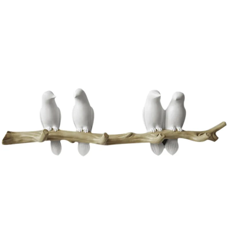 

Idyllic Creative Environmental Protection Resin Bird Hook Hook Behind The Door Decoration Wall Hanging Key Hook Home Decor