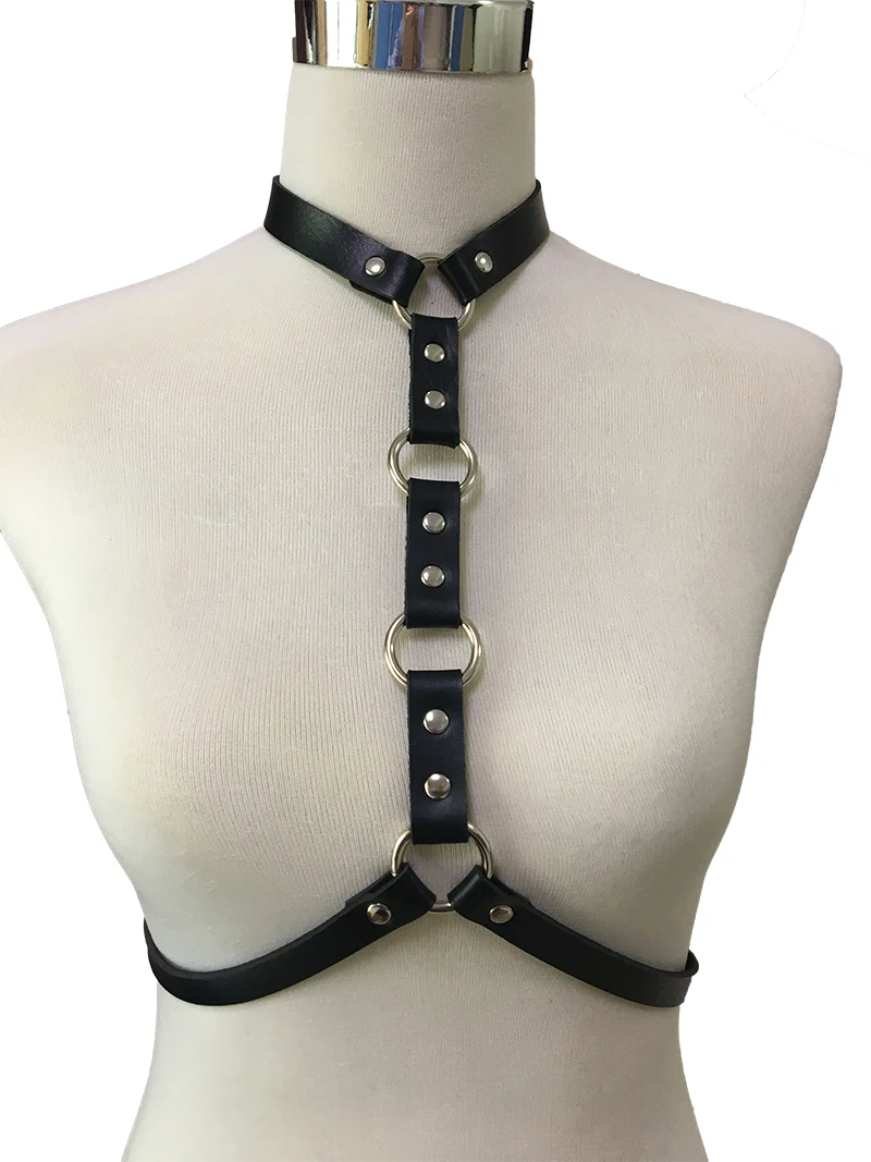 Женский кожаный ремень в стиле панк белый на воротник обтягивающий пояс ручная