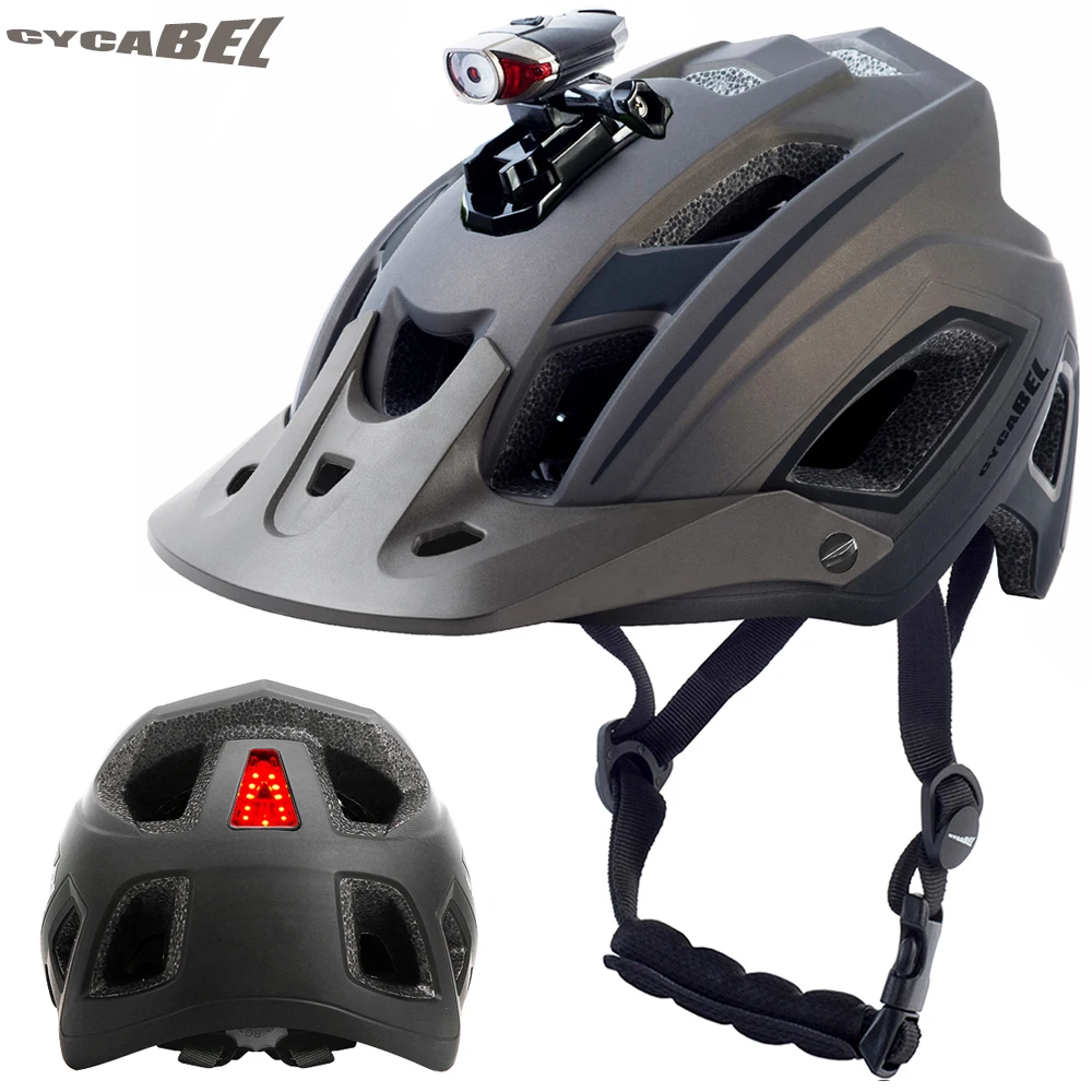 

CYCABEL Ultralight MTB Cycling Helmet Casco De Ciclismo Casco CPSC CE Bicycle Helmet Mountain Bicycle LED Light Safty Caps