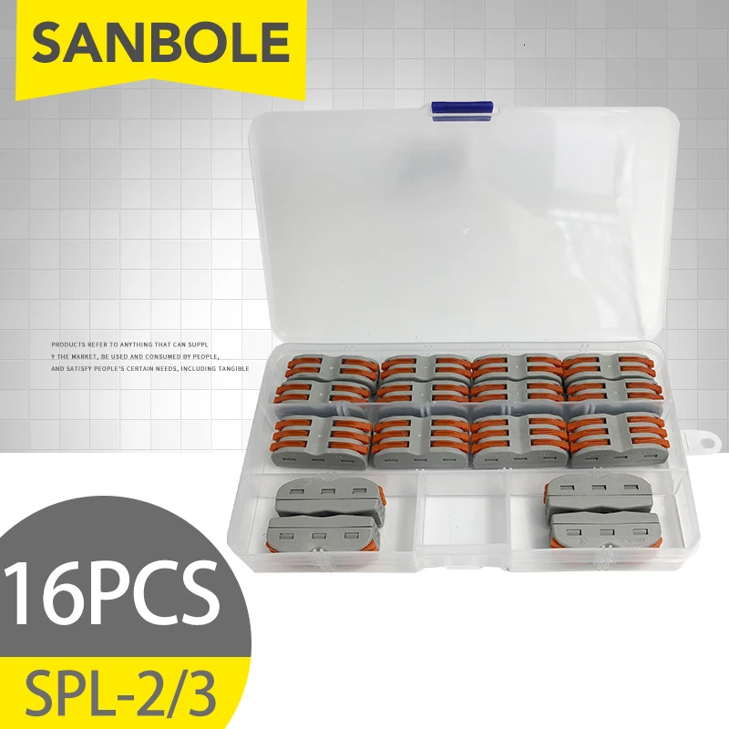 Блок клеммных колодок 16 шт. стандартный и разъем для проводов 2/3 позиций