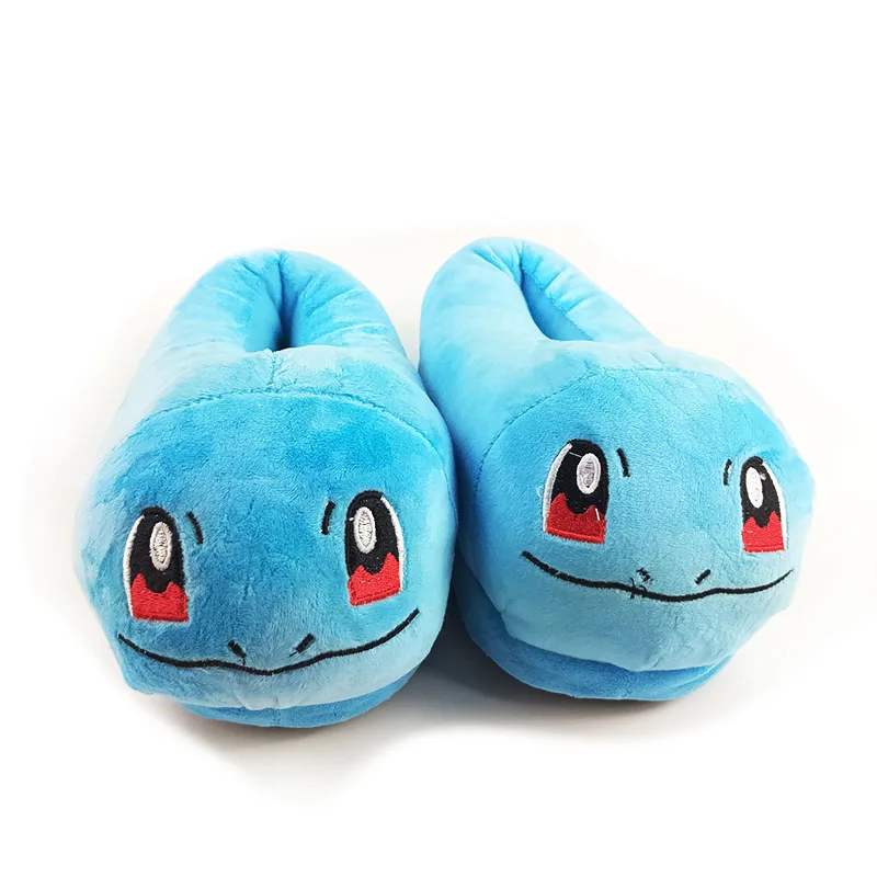 28 см; серия аниме; Плюшевые тапочки; Bulbasaur Charmander; зимняя теплая Домашняя обувь для взрослых