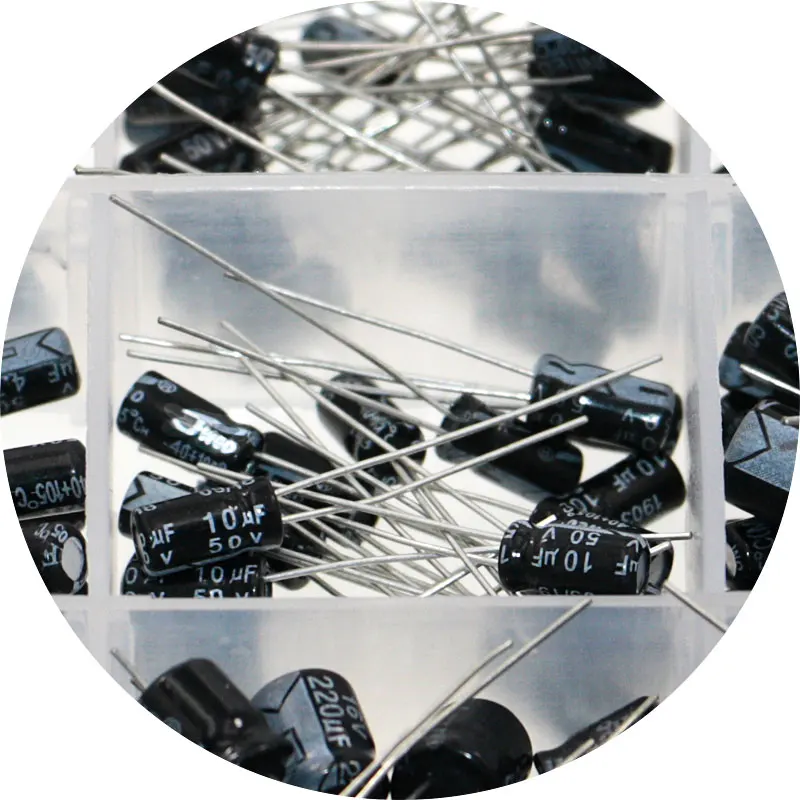 300pcs 15 Values 0.1uF-470uF Mix Electrolytic Capacitor Kit With Storage Box | Электронные компоненты и