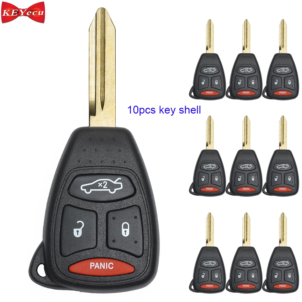 KEYECU 10 шт. Для Dodge Avenger для Chrysler 200 300 Aspen Jeep Grand Cherokee чехол ключей с дистанционным