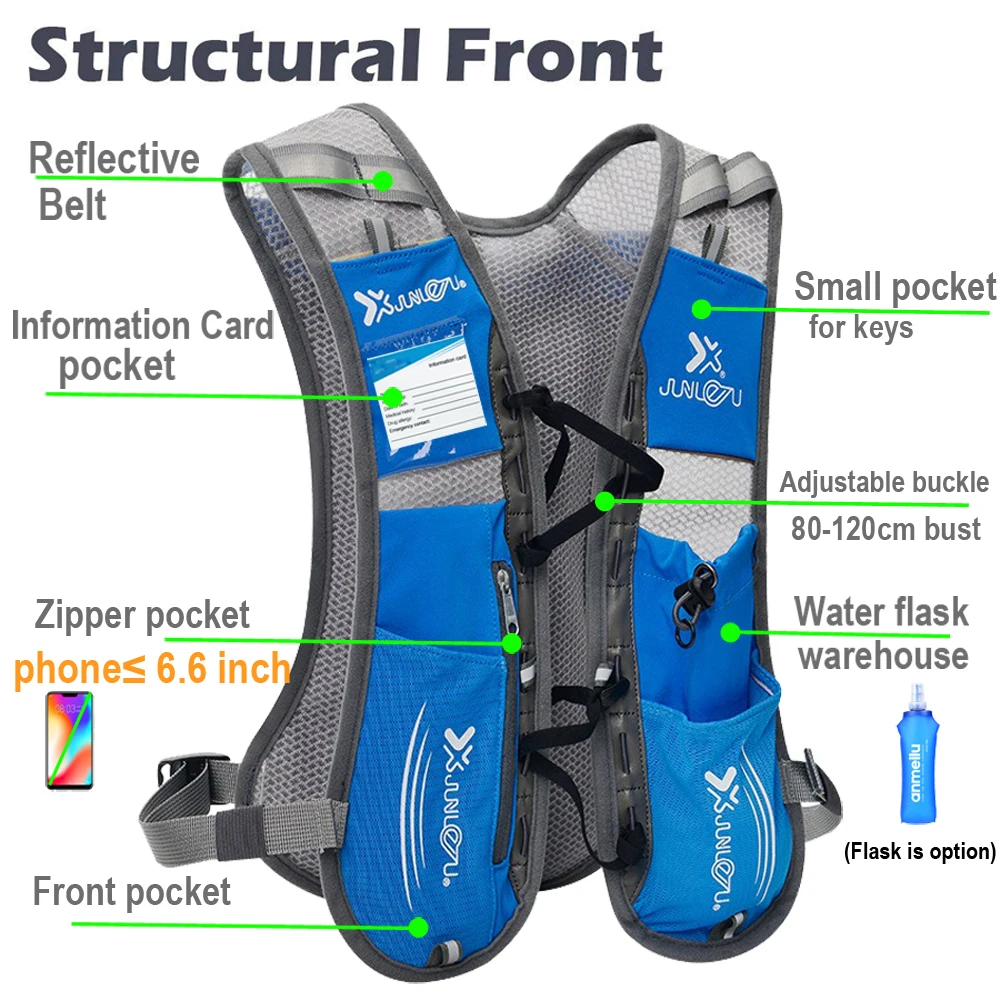 Рюкзак мужской/женский для бега ультралегкий дышащий спортивный ранец сумка
