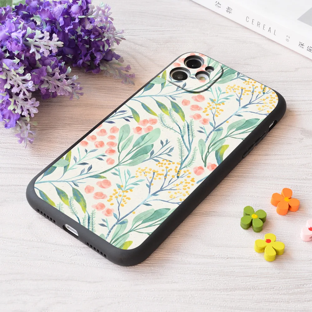 

For iPhone Botanical Garden Print Soft Matt Apple Case