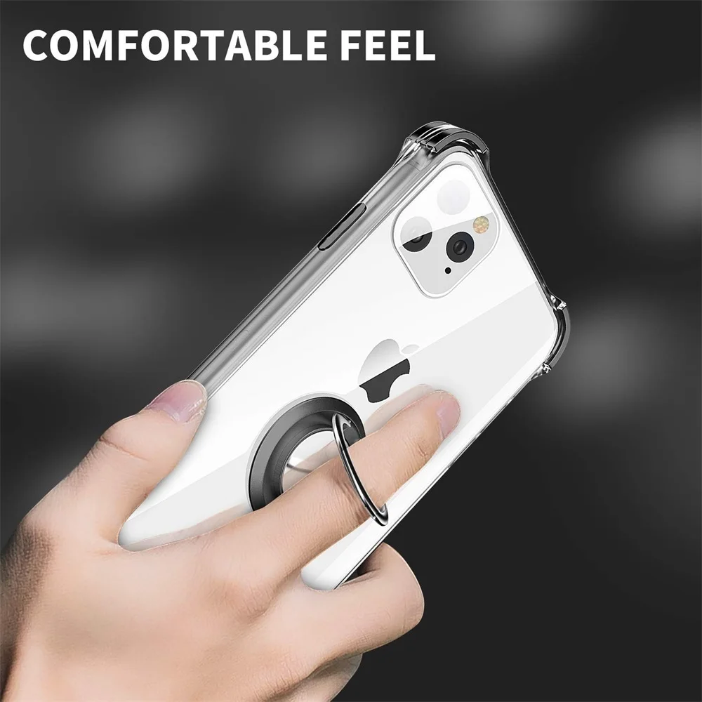Thickened 4-Corner Stand Cover Clear Shockproof Magnetic Phone Case For iPhone 6/6s/6PLUS/6splus/XR/X/XS/7/8PLUS/iPhone 11 pro |