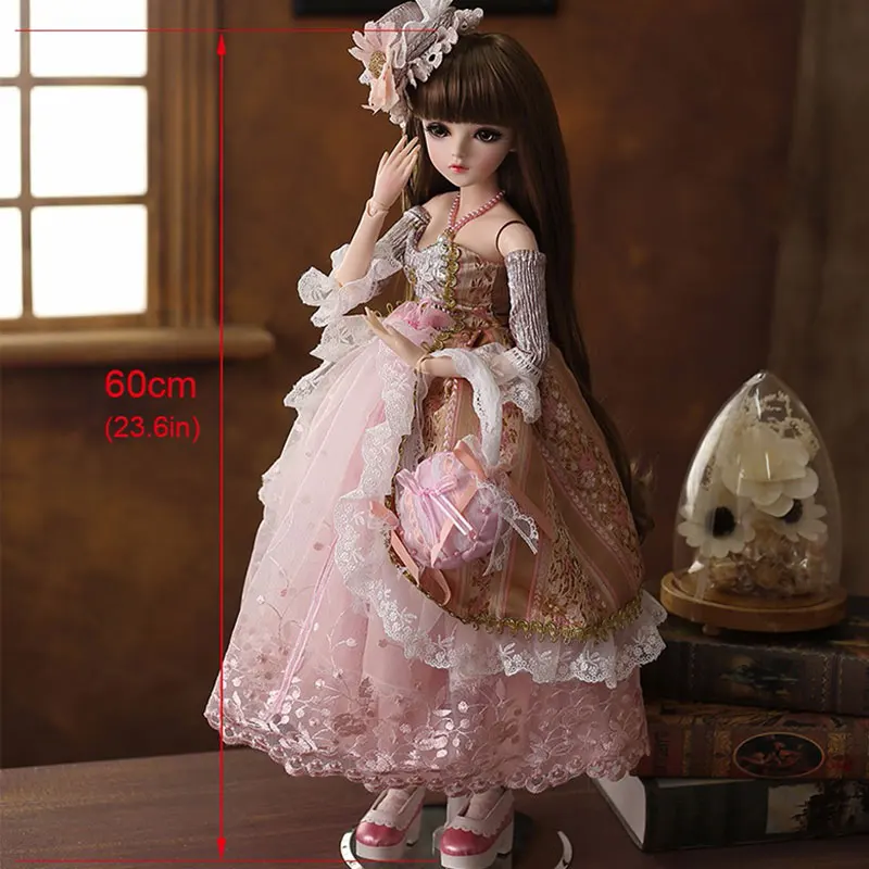BJD кукла 1/3 BJD силиконовые детские куклы 60 см шарнирная кукла принцесса кукла реалистичный шар мягкие игрушки для девочек подарок с наряд