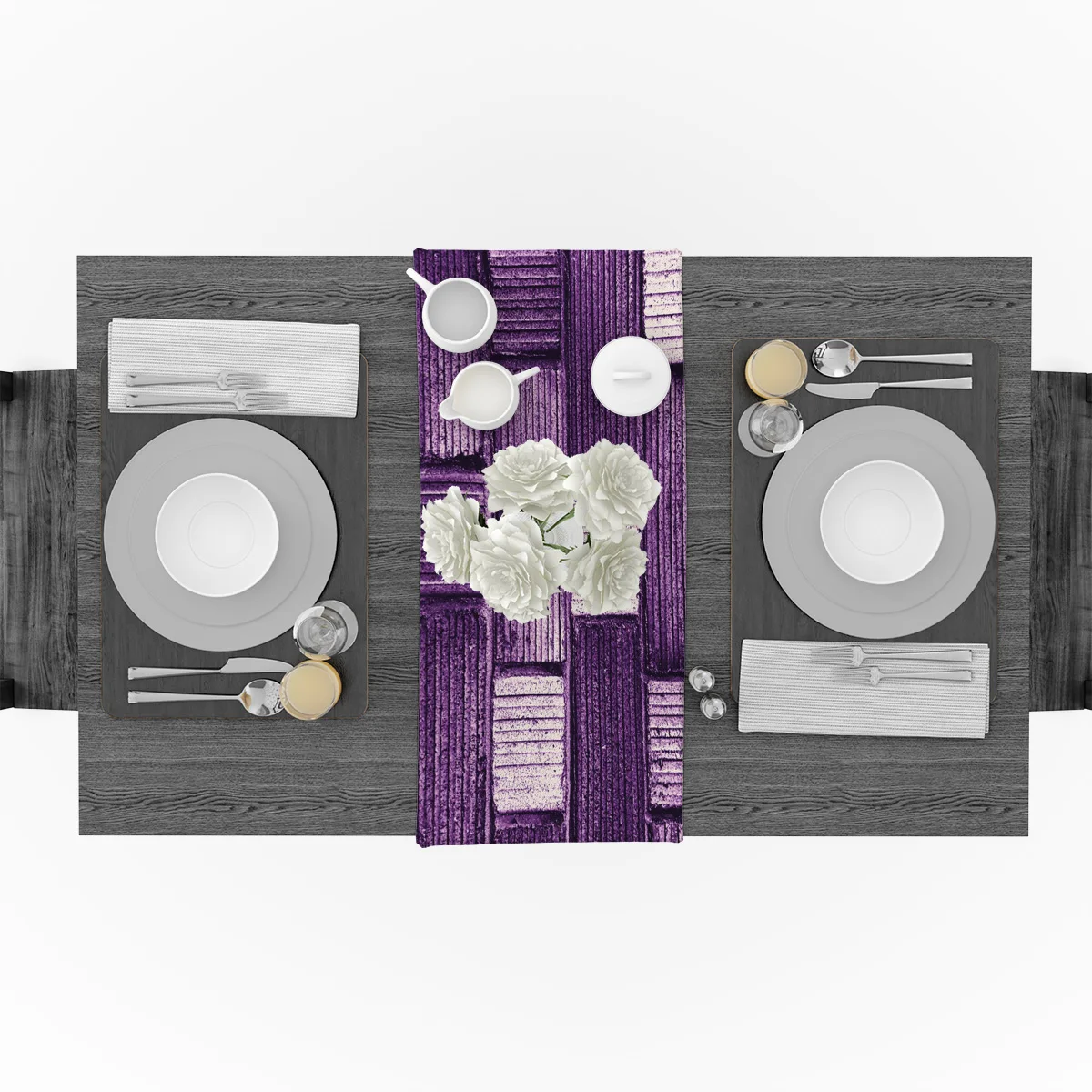 Фиолетовый кирпич мозаичная текстура Современная скатерть для свадебной