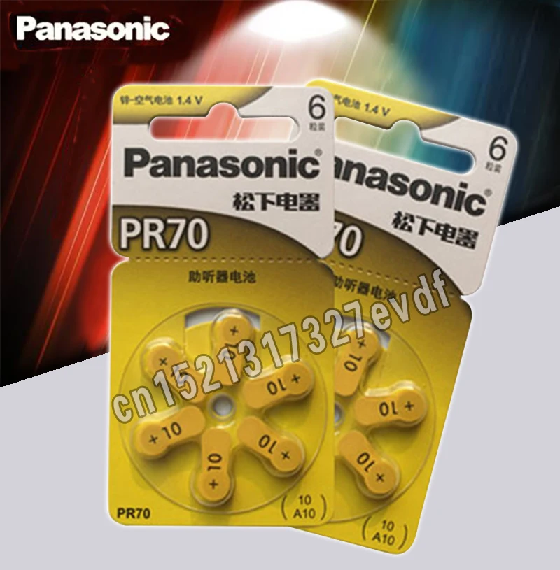 Аккумуляторы для слухового аппарата Panasonic PR70 100% х 5 8 мм 6 шт. | Электроника