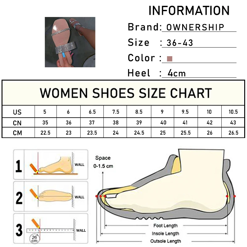 

2021 Women Crystal Slippers Female Casual Square Toe Slides Ladies Fashion Summer Beach Open Toe Comfortable New Flat Plus Size