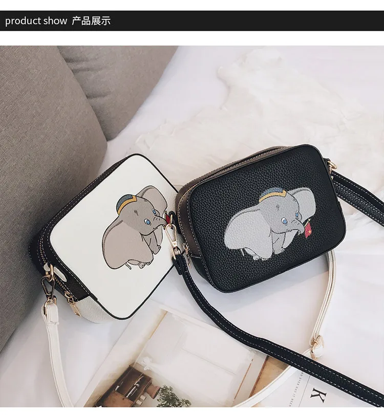 Disney новые женские сумки Новые Корейские дикие Модные Печатные камеры индивидуальность одно плечо натянутая маленькая квадратная сумка Кошельки