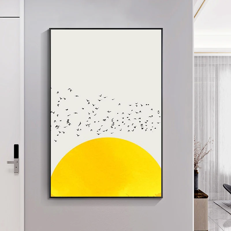 

Nordic A Thousand of Birds Simple Canvas Art and Prints Canvas Wall Abstract Paintings Animals Posters Art Prints Home Decor