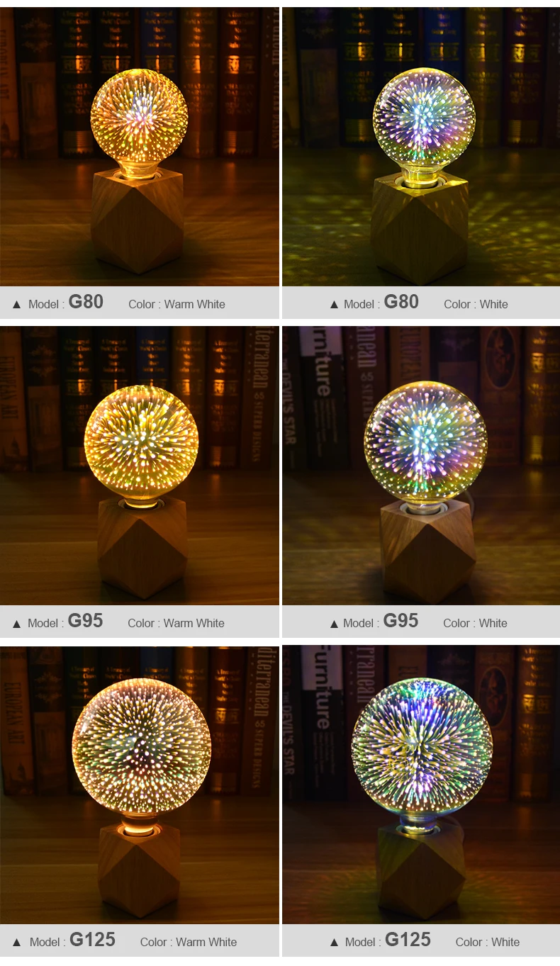 E27 RGB неон свет AC 110 V-220 V стеклянный светодиодный светильник лампы 3D эффект фейерверка неоновая вывеска для организаций и магазинов для свадьбы Праздничное оформление дома освещения