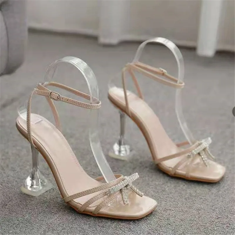 

Large Heels Sandals 2021 New Style Buckle Belt Fashion Casual High Heels Women Sandals