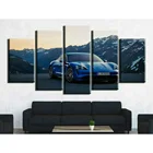 5 шт. Порше 911 синий спортивный гоночный автомобиль без рамки холст HD плакаты Настенная картина картины для гостиной домашний декор